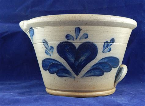 Rowe pottery - Wisconsin Rowe Pottery Works 1988 Small Crock Vase Holder with Blue Heart Design ~ Measures 4 3/4" Tall ~ Beautiful! (84) $26.99. $29.99 (10% off) 2002 Rowe Pottery Works, huge ALBANY SLIP jug. Primitive handmade limited …